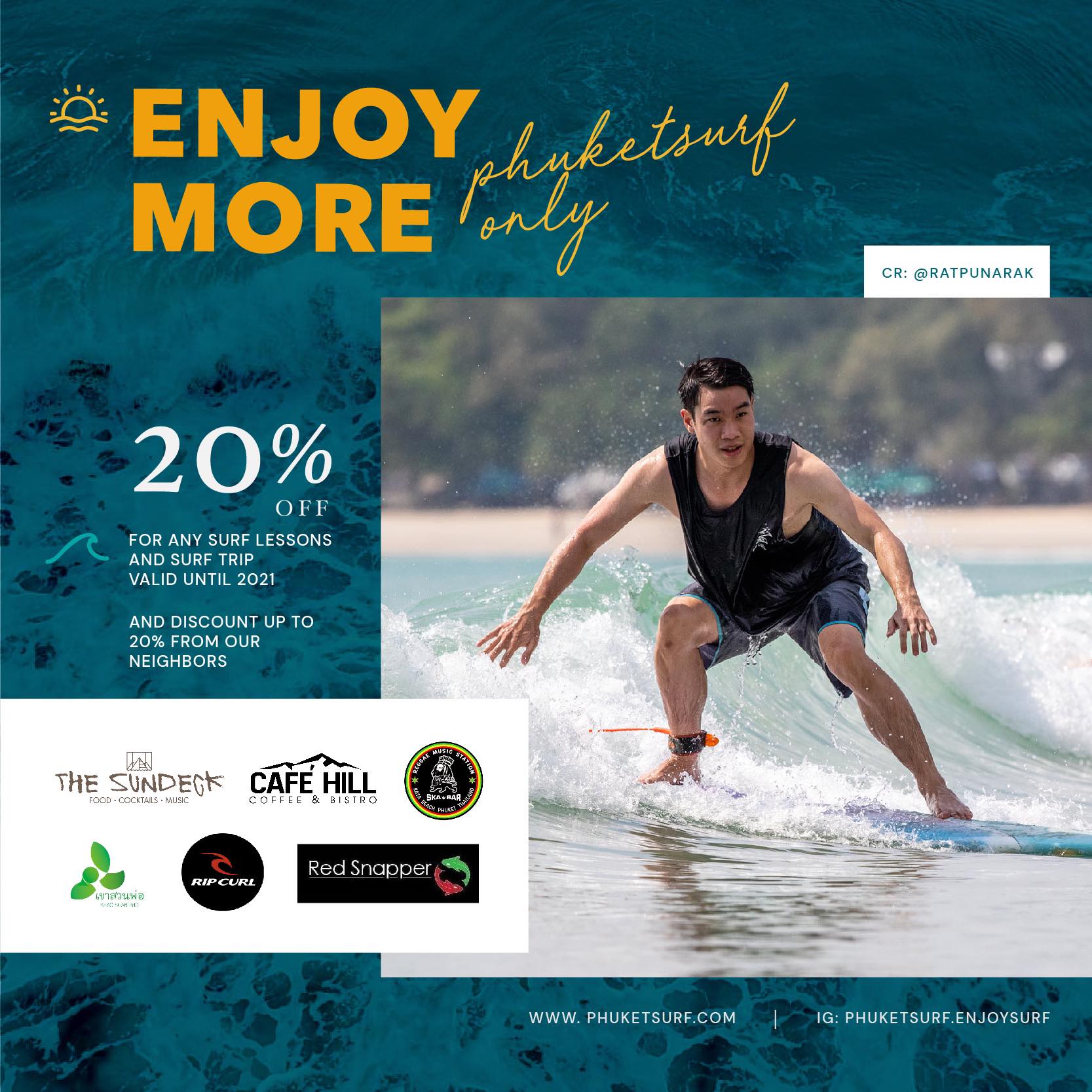 20% off for any surf lessons – Phuketsurf